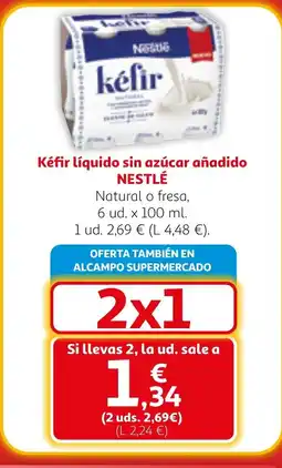 Alcampo NESTLÉ Kéfir líquido sin azúcar añadido oferta
