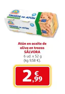 Alcampo SÁLVORA Atún en aceite de oliva en trozos oferta