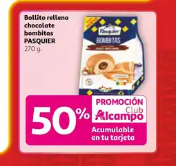 Alcampo PASQUIER Bollito relleno chocolate bombitas oferta