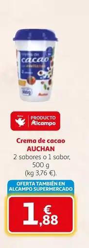 Alcampo AUCHAN Crema de cacao oferta