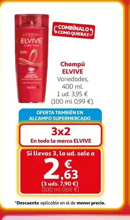 Alcampo ELVIVE Champú oferta