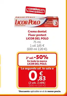 Alcampo LICOR DEL POLO Crema dental Fluar Protect oferta