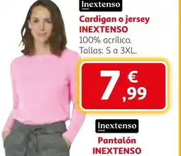 Alcampo INEXTENSO Cardigan o jersey oferta
