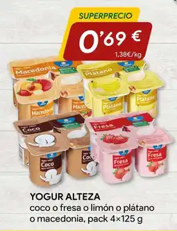 Masymas YOGUR ALTEZA coco o fresa o limón o plátano o macedonia oferta