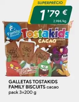 Masymas FAMILY BISCUITS Galletas tostakids oferta