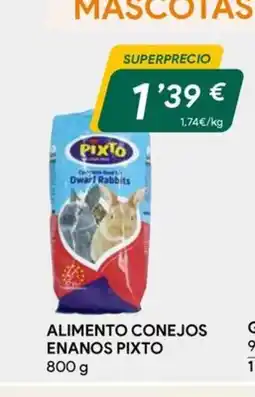 Masymas PIXTO Alimento conejos enanos oferta