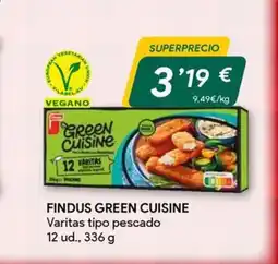 Masymas FINDUS GREEN CUISINE Varitas tipo pescado oferta