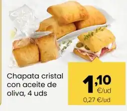 Autoservicios Familia Chapata cristal con aceite de oliva oferta