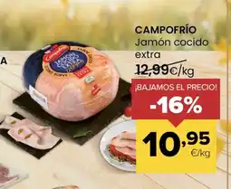 Autoservicios Familia CAMPOFRÍO Jamón cocido extra oferta