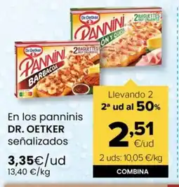 Autoservicios Familia DR. OETKER En los panninis señalizados oferta