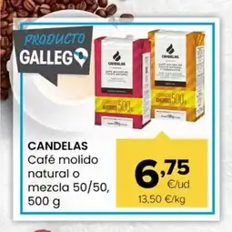 Autoservicios Familia CANDELAS Café molido natural o mezcla 50/50 oferta