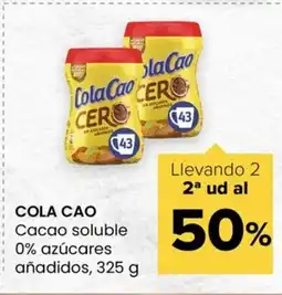 Autoservicios Familia COLA CAO Cacao soluble 0% azúcares añadidos oferta