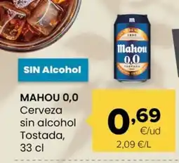 Autoservicios Familia MAHOU 0,0 Cerveza sin alcohol Tostada oferta