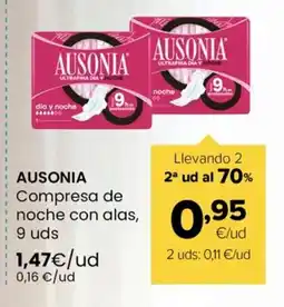 Autoservicios Familia AUSONIA Compresa de noche con alas oferta