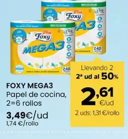Autoservicios Familia FOXY MEGA3 Papel de cocina oferta