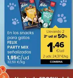 Autoservicios Familia FELIX PARTY MIX En los snacks para gatos oferta