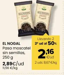 Autoservicios Familia EL NOGAL Pasa moscatel sin semillas oferta