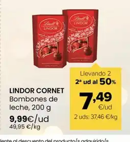 Autoservicios Familia LINDOR CORNET Bombones de leche oferta