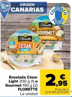 Carrefour FLORETTE Ensalada César Light o Gourmet oferta