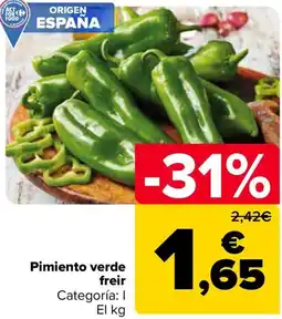 Carrefour Pimiento verde freir oferta