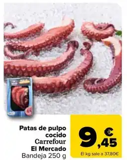Carrefour Patas de pulpo cocido Carrefour El Mercado oferta