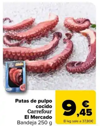 Carrefour Patas de pulpo cocido Carrefour El Mercado oferta