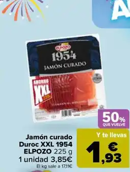Carrefour 1954 ELPOZO Jamón curado Duroc XXL oferta