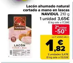 Carrefour NAVIDUL Lacón ahumado natural cortado a mano en lascas oferta