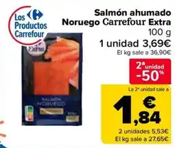 Carrefour Salmón ahumado Noruego Carrefour Extra oferta