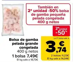 Carrefour Bolsa de gamba pelada grande congelada oferta