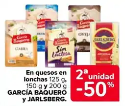 Carrefour GARCÍA BAQUERO y JARLSBERG En quesos en lonchas oferta