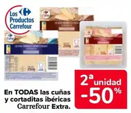 Carrefour En todas las cuñas y cortaditas ibéricas carrefour extra. oferta