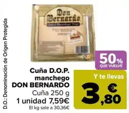 Carrefour DON BERNARDO Cuña D.O.P. manchego oferta