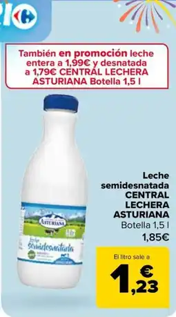 Carrefour ASTURIANA Leche semidesnatada central lechera oferta