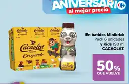 Carrefour CACAOLAT En batidos Minibrick y Kids oferta