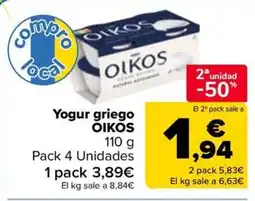 Carrefour OIKOS Yogur griego oferta