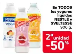 Carrefour NESTLÉ y SVELTESSE En todos los yogures líquidos oferta