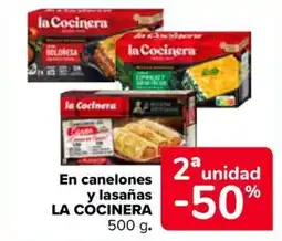 Carrefour LA COCINERA En canelones y lasañas oferta