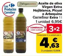 Carrefour Aceite de oliva Virgen Extra Hojiblanca, Picual o Arbequina Carrefour Extra oferta