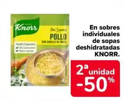 Carrefour KNORR En sobres individuales de sopas deshidratadas oferta