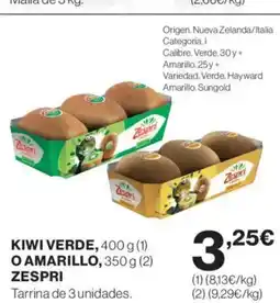 Supercor ZESPRI Kiwi verde o amarillo oferta