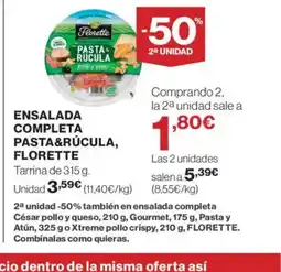 Supercor FLORETTE Ensalada completa pasta&rúcula oferta