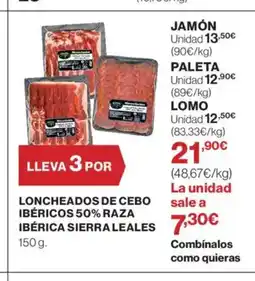 Supercor Loncheados de cebo ibéricos 50% raza ibérica sierra leales oferta