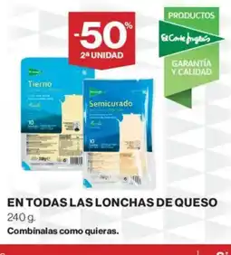 Supercor En todas las lonchas de queso oferta