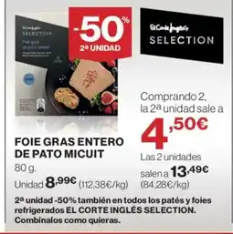 Supercor Foie gras entero de pato micuit oferta