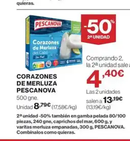 Supercor PESCANOVA Corazones de merluza oferta