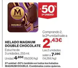 Supercor Helado magnum double chocolate oferta