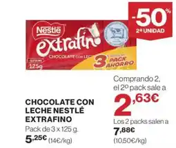 Supercor EXTRAFINO Chocolate con leche nestlé oferta