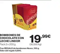 Supercor LINDOR Bombones de chocolate con leche oferta
