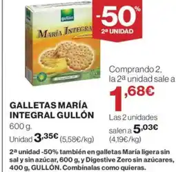 Supercor GULLÓN Galletas maría integral oferta